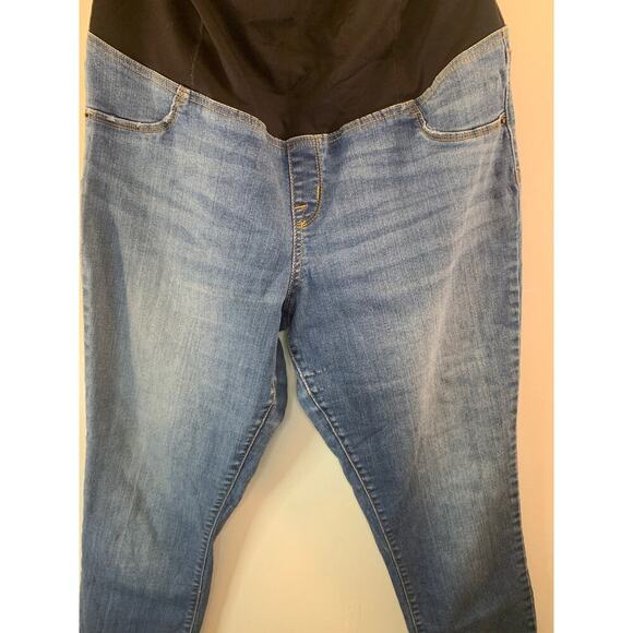 ISABEL MATERNITY Women's Medium Wash Skinny Crop Jeans / Size: 14 - Picture 5 of 10